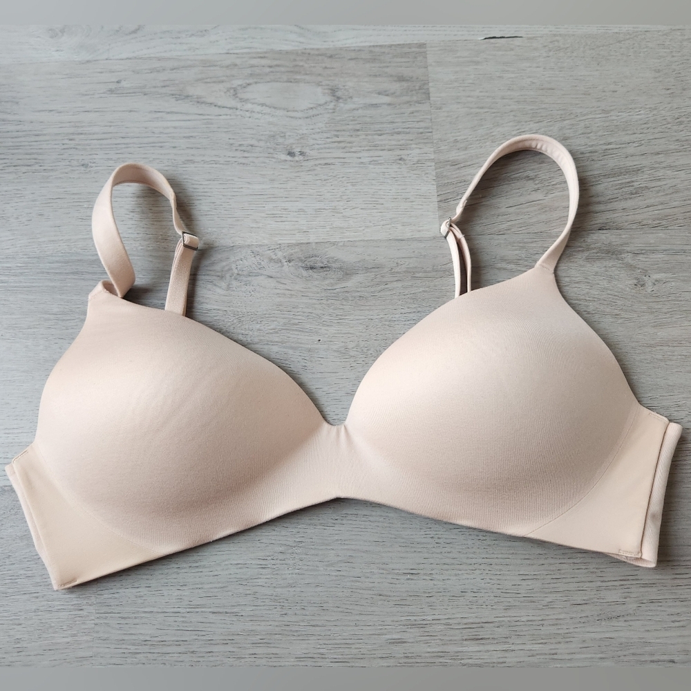 Spanx pillowcup bra size 34C champagne shapewear intimates